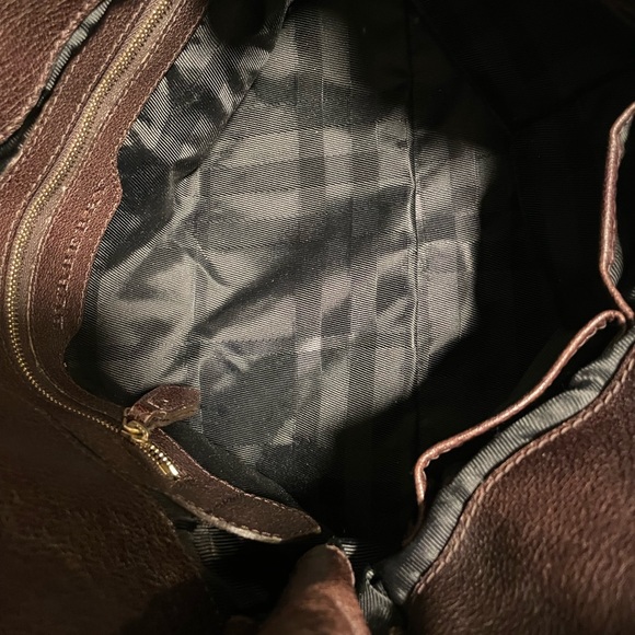Burberry Brown Leather Shoulder Bag